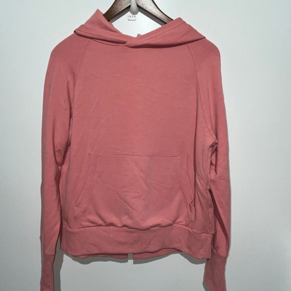 MTA Sport Women's Pink Fleece Raglan Long Sleeve Pullover Hoodie Small NWT
